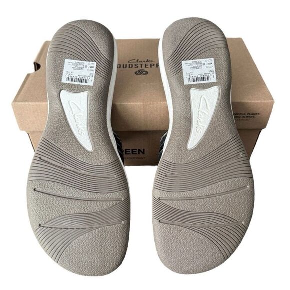 Clarks Cloudsteppers Breeze Piper Black Slide Sandals Women’s Size 11 Medium - Picture 7 of 11